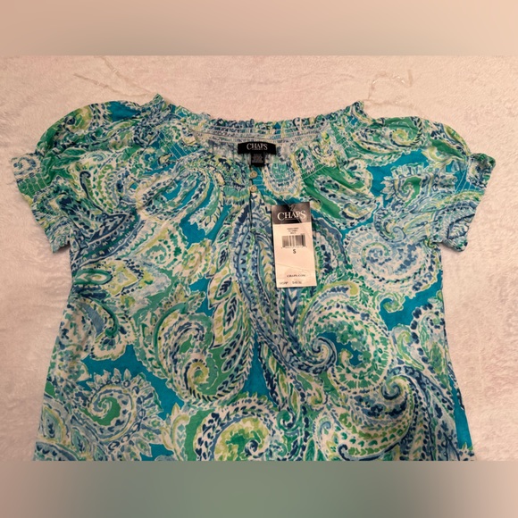 Women’s Chaps Paisley Print Shirt Size Small New With Tags - Picture 8 of 16